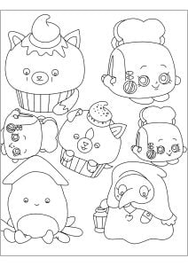 Dessins Squishmallow Con Lineamenti Sottili.