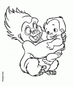 Piccolo scimmia e baby tarzan