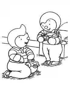 Immagine di T'choupi da scaricare e colorare