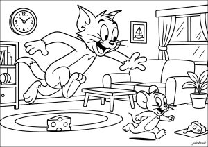 Disegni da colorare gratuiti di tom e jerry da stampare