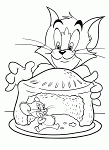 Stampa Gratuitamente Il Disegno Da Colorare Di Tom E Jerry.