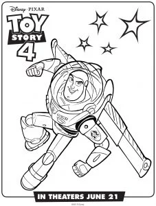 Buzz lightyear: disegni da colorare di toy story 4 gratuiti da stampare