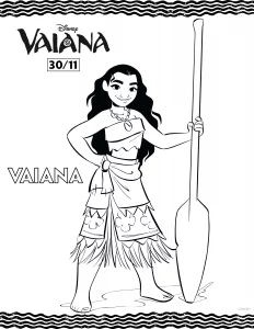 Vaiana (disney / pixar) immagine da stampare e colorare