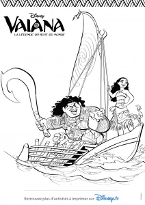 Vaiana disegni da colorare per bambini