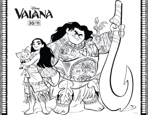 Disegno di vaiana (disney / pixar) da scaricare e colorare gratuitamente