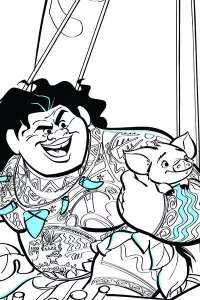 Disegno di vaiana da stampare e colorare gratis