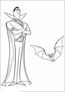 Scarica il disegno da colorare di vampiri.