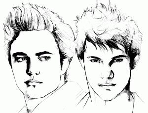 Scarica il disegno da colorare dei vampiri.