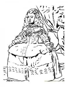 Coloriage di Velázquez da stampare per bambini