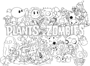 Da stampare per bambini, colorazione di zombie.