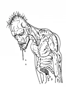 Da stampare, colorazione di zombie