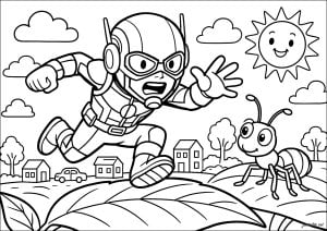Ant man und eine ameise