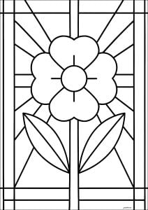 Blume In Geometrische Muster Integriert
