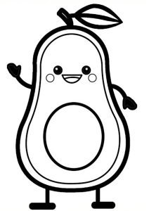 Avocado mit dicken Strichen