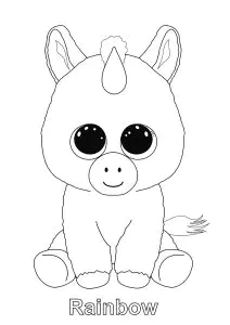 Licorne  Regenbogen : Sehr Einfaches Ausmalen.
