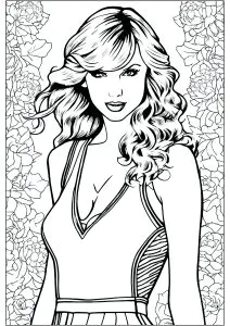 Schönes Ausmalbild Von Taylor Swift