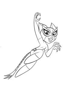 Catwoman Stürzt Sich Hinein.