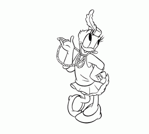 Kostenlose Daisy Duck Zeichnung Zum Herunterladen Und Ausmalen