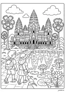 Erkundung des Tempels Angkor Wat (Kambodscha)