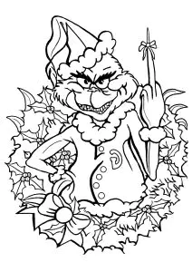 Kostenlose Und Gratis Malvorlage Für Kinder Mit Der Grinch Kostenlos Zum Herunterladen