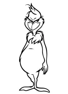 Stehender Grinch Zum Ausmalen