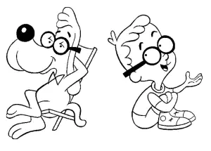Zeichnung von Mr. Peabody und Sherman: Die Zeitreisen kostenlos zum Ausdrucken und Ausmalen