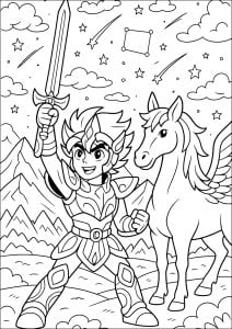 Der ritter und pegasus