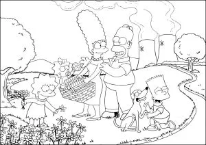 Die Simpsons In Ihrer Hübschen Stadt Springfield.