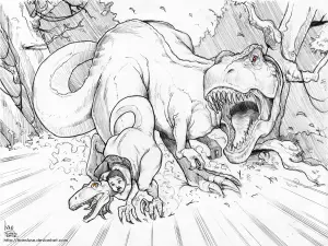 Wütender T Rex Zum Ausmalen!