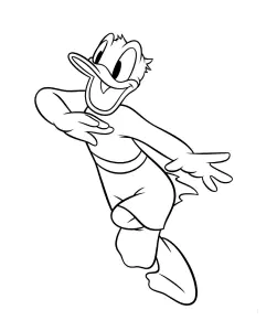 Donald Duck Am Pool