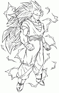Songoku Super Saiyajin 3: Transformation Abgeschlossen