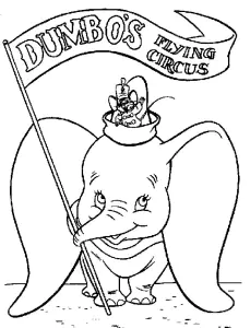Dumbo Coloriage Zum Ausdrucken Für Kinder