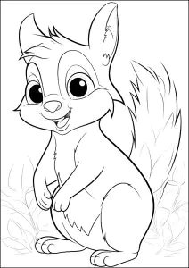 Schönes Eichhörnchen Im Disney / Pixar Stil.