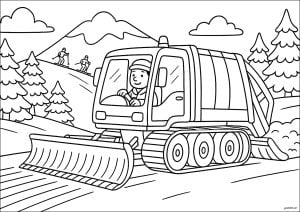 Pistenbully In Den Bergen
