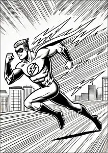 Flash Beim Laufen  Manga Stil 