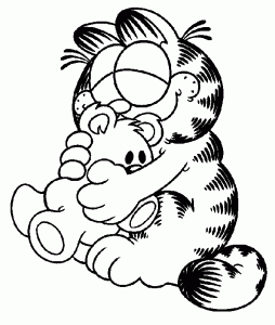 Ausmalbilder Von Garfield Zum Herunterladen