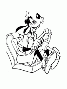 Goofy Tut So, Als Würde Er Fahren