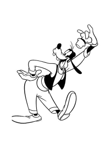 Zur Begrüßung Nimmt Goofy Seinen Hut Ab