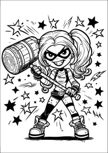 Harley Quinn und ihr großer Hammer