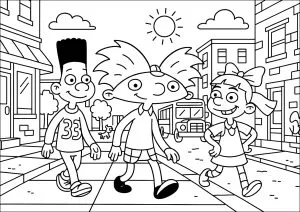 Kostenlose Ausmalbilder von hey arnold zum Ausdrucken