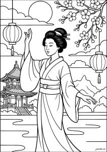 Kostenlose ausmalbilder von japan für kinder