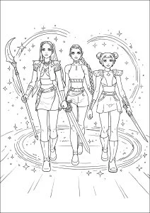 Trio der Kriegerinnen des Schattens