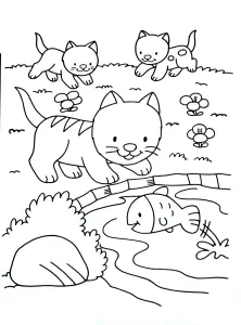 Ausmalbilder Von Katzen Zum Herunterladen