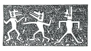 Bild Von Keith Haring Zum Ausdrucken Und Ausmalen