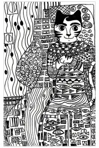 Gustav Klimt Neu Interpretiert Mit Einer Katze