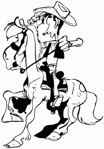 Lucky Luke Mit Seinem Pferd Jolly Jumper