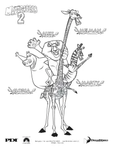 Madagaskar Coloriage Zum Ausdrucken Für Kinder