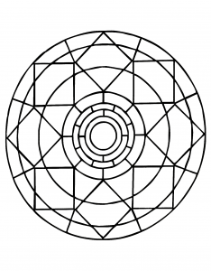 Mandala Und Geradlinige Formen