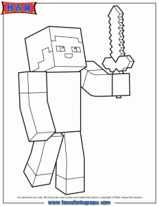 Minecraft Bild Zum Herunterladen Und Ausmalen