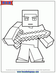 Kostenlose Minecraft Zeichnung Zum Herunterladen Und Ausmalen